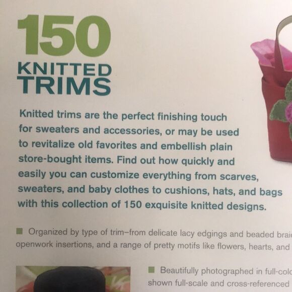 150 Knitted Trims Pattern Book by Lesley Stanford - Picture 5 of 16